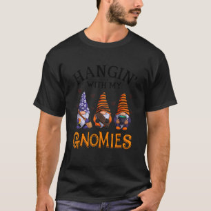 Hangin' With My Gnomies Cute Halloween Pumpkin Gno T-Shirt
