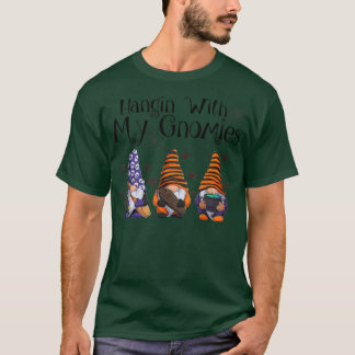Hangin' With My Gnomies Cute Halloween Pumpkin Gno T-Shirt