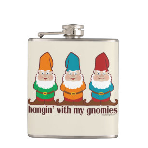 Hangin' With My Gnomies Hip Flask