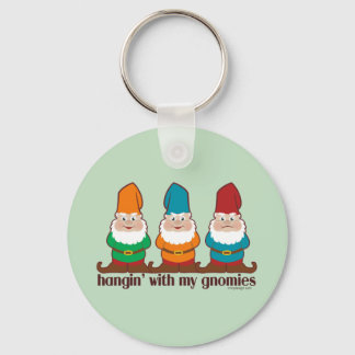 Hangin' With My Gnomies Humour Key Ring
