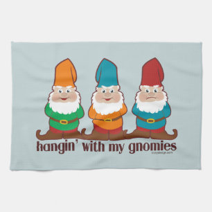 Hangin' With My Gnomies Tea Towel