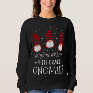 Hangin' With My Gnomies Three Gnomes Christmas Buf Sweatshirt