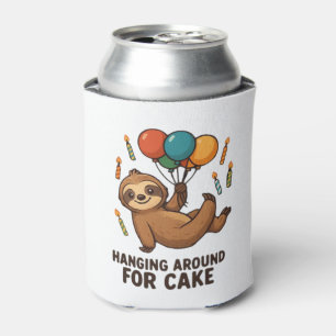 Hanging Around For Cake Birthday Balloon Sloth , C Can Cooler