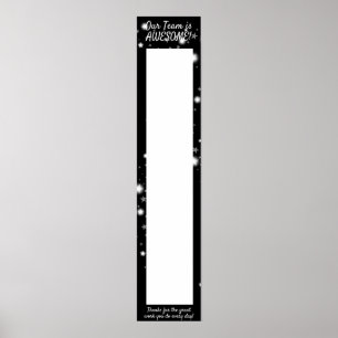 Hanging banner for employee recognition stickers poster