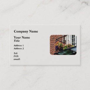 Hanging Basket on Fire Escape Business Card