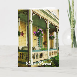 Hanging Baskets on Porch - We've Moved Card