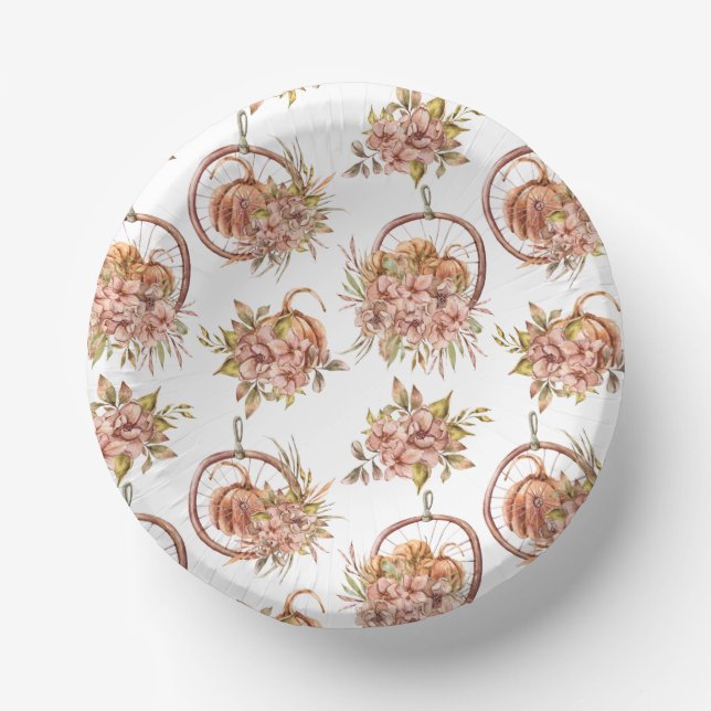 Hanging Baskets & Rustic Elegance Paper Plate (Front)