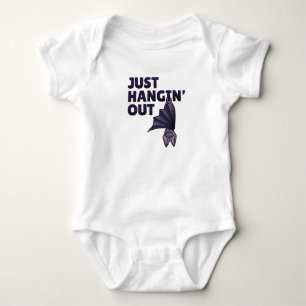Hanging bat baby bodysuit