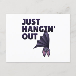 Hanging bat postcard