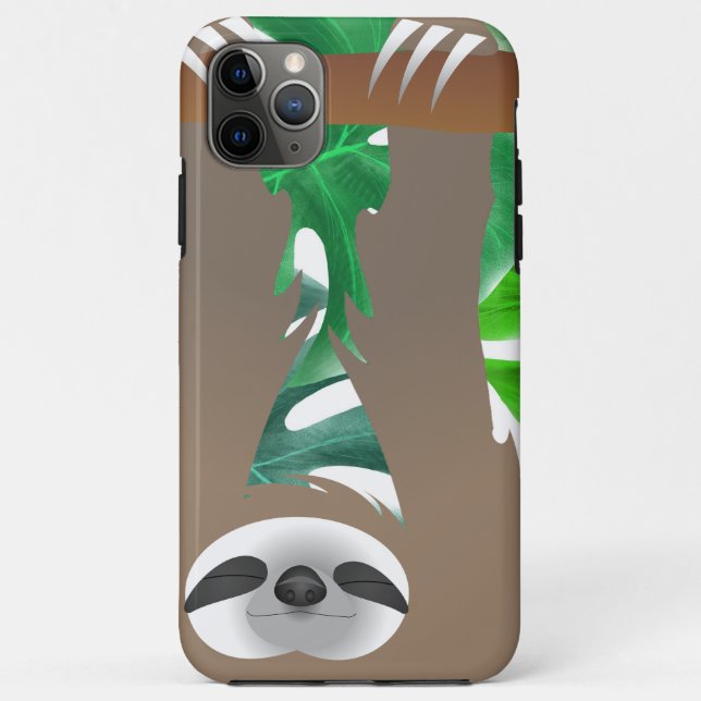 Hanging Brown Sloth Taking a Nap in the Jungle Case-Mate iPhone Case (Back)
