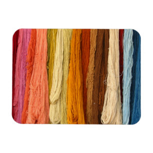Hanging Bundles of Colored Yarn Magnet