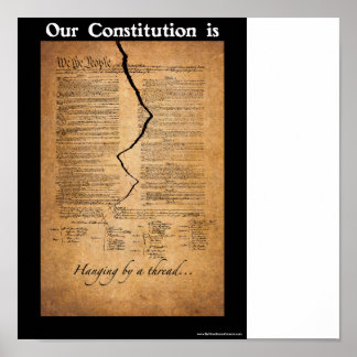 Hanging by a thread poster