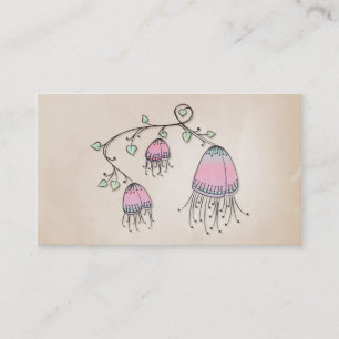 Hanging Doodle Flowers Business Card