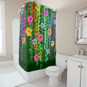 Hanging Flowers   Shower Curtain