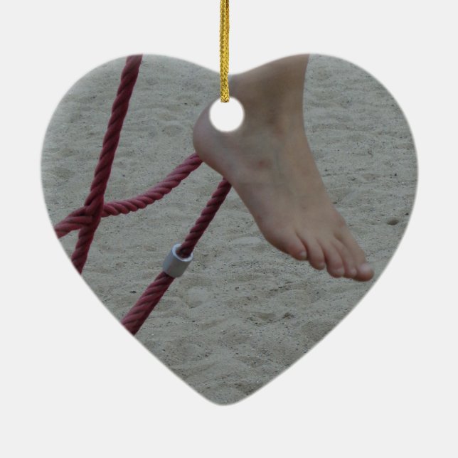 hanging foot climbing frame feet playground sand ceramic ornament (Back)