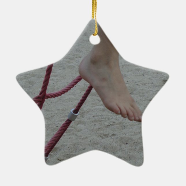 hanging foot climbing frame feet playground sand ceramic ornament (Back)
