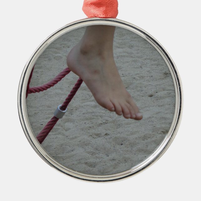 hanging foot climbing frame feet playground sand metal ornament (Front)