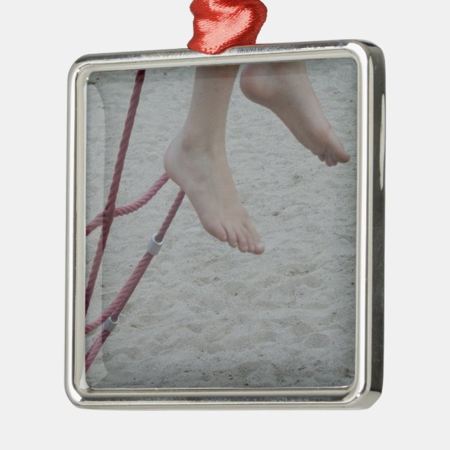 hanging foot climbing frame feet playground sand metal tree decoration (Left)