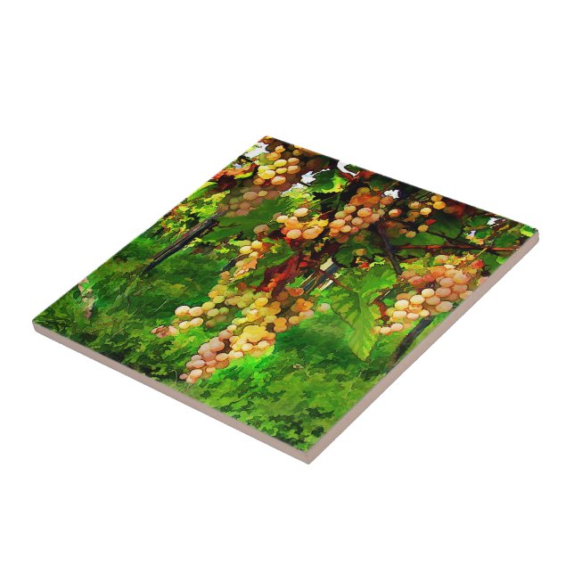 Hanging Grapes on the Vines Tile (Side)