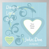 Hanging Heart Boy Scrapbook Page