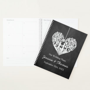 Hanging Heart Tree Chalkboard Wedding Collection Planner