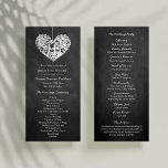 Hanging Heart Tree Chalkboard Wedding Program<br><div class="desc">These wedding program templates feature a romantic hanging tree, and soon to be husband and wife, which is carved in the shape of a heart. The chalkboard effect background makes these programs perfect for any couple planning a chic modern wedding. These programs can easily be customised to suit your celebration...</div>