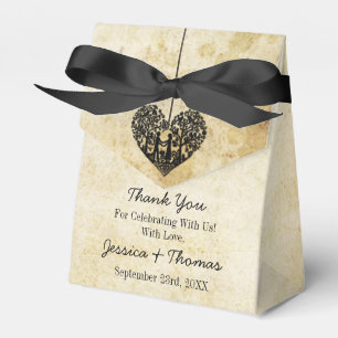 Hanging Heart Tree Vintage Wedding Collection Favour Box