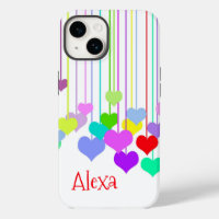 Hanging Hearts On White