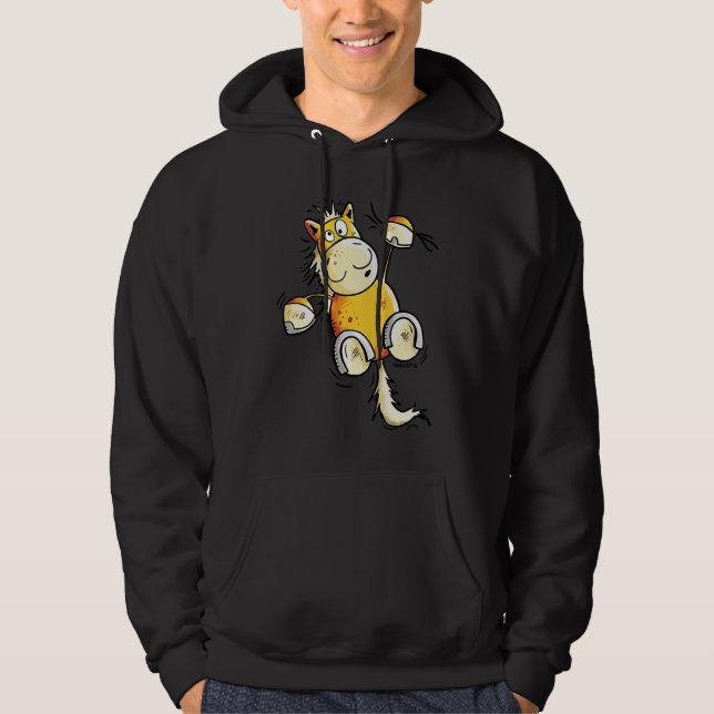 Hanging Horse For Horse Friends And Horseback Ride Hoodie (Front)