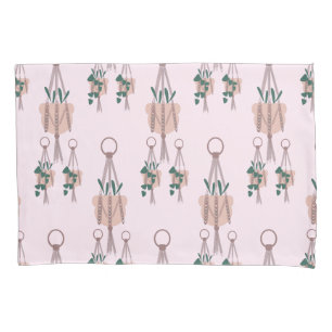 Hanging House Plants Pink Pillowcase