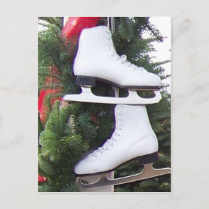 Hanging Ice Skates Postcard