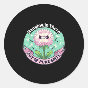 Hanging In There Out Of Pure Ste Classic Round Sticker