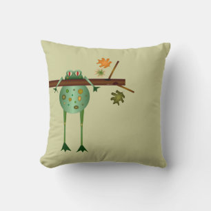 Hanging In There Tree Frog Pillow