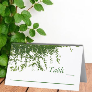 Hanging Ivy Greenery Wedding Place Card