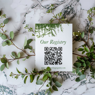Hanging Ivy Greenery Wedding Registry Enclosure Card