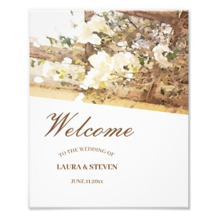 Hanging jasmine flowers photo print