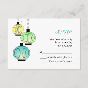 Hanging Lanterns RSVP Cards