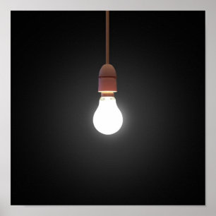 Hanging Lightbulb Poster