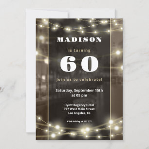 Hanging Lights Birthday Invitation