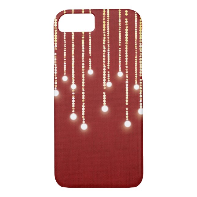 hanging lights glowing on red Case-Mate iPhone case (Back)