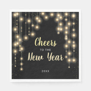 Hanging Lights New Year's Eve Holiday Napkin