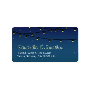 Hanging Lights Night Under the Stars Custom Label
