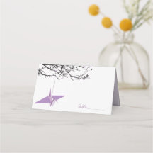 Hanging Lilac Origami Paper Cranes Asian Wedding