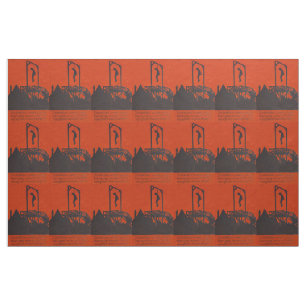 Hanging Man Gallows Black Comedy Humour Fabric