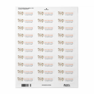 Hanging Mason Jar Floral Tree Branch Return Address Label