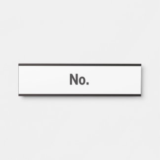 Hanging Name Plate: No. Door Sign