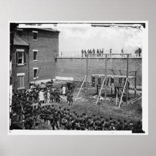 Hanging of the Four Lincoln Conspirators Poster
