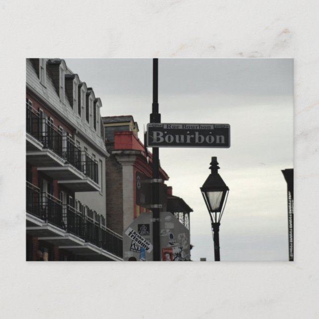 Hanging on Bourbon Street Postcard (Front)
