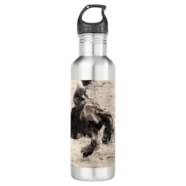 Hanging On - Bronco Busting Champ 710 Ml Water Bottle (Front)