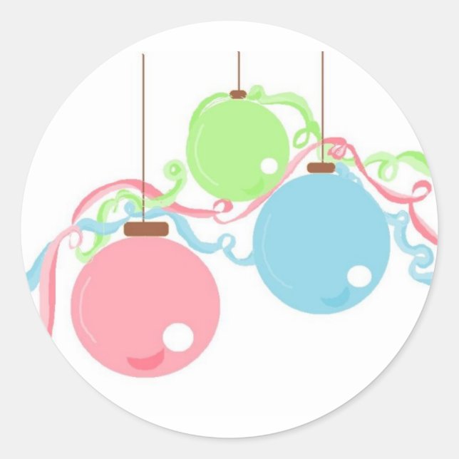 Hanging Ornamental Decorations Classic Round Sticker (Front)
